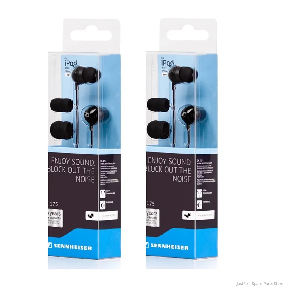 Sennheiser CX175 3 5mm Wired Pure Bass Earphone Stereo Headset Sport Earbuds Noise Reduction Headphone for iPhone Samsung XiaoMi