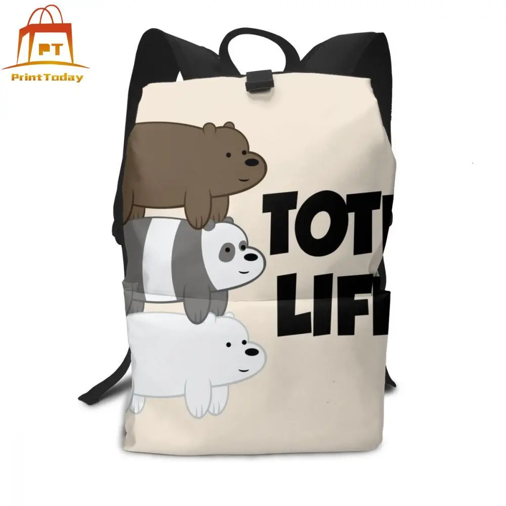 

We Bare Bears Backpack Tote Life Backpacks Trend Multifunction Bag Travel High quality Men - Women Pattern Student Bags