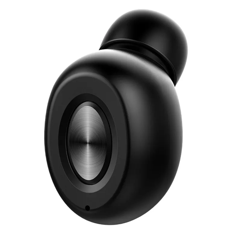 Черный Bluetooth 5,0 одного уха наушник мини-Невидимая гарнитура Магнитная Зарядка Беспроводной наушники - Цвет: Черный