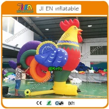 Гигантский надувной воздушный шар петуха на продажу, большой надувной мультяшный петух на заказ для наружной рекламы