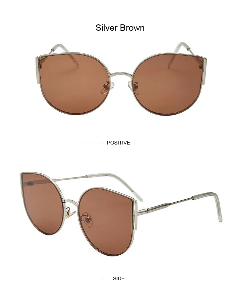 Новая мода кошачий глаз солнцезащитные очки женские роскошные брендовые дизайнерские зеркальные линзы Винтажные Солнцезащитные очки женские Розовое золото металл UV400 Oculos