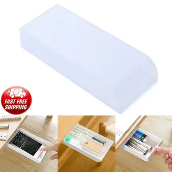 

1Pc Home Office Table Self-Adhesive Storage Box Portable Drawer Pen Boxes