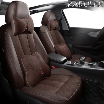 

KADULEE Make Custom Leather car seat cover For VW T-Cross C-TREK Volkswagen CC SANTANA JETTA BORA Automobiles Seat Covers