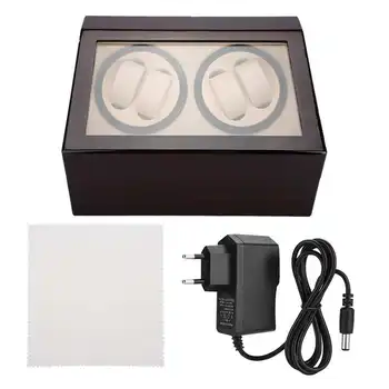 

watch box watch gift box 4+6 Wooden Wristwatch Mechanical Watch Automatic Winder Case Box EU 110-240V watch organizer for