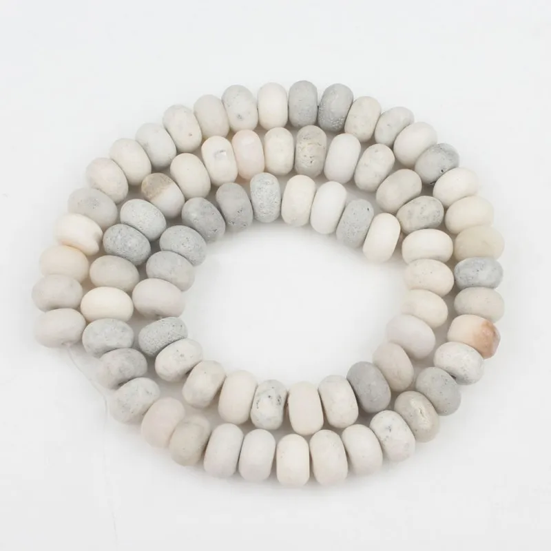 White Jade 5x8 мм натуральные матовые Форст Агаты Jades лазурит красные круглые бусины Свободные перчатки для мотоцикла для самостоятельного изготовления ювелирных изделий Браслеты - Цвет: White Jade