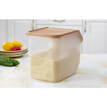 

Household Rice Bucket Insect-proof Moisture-proof Sealed Kitchen Thickened Rice Bucket Storage Box Green Large