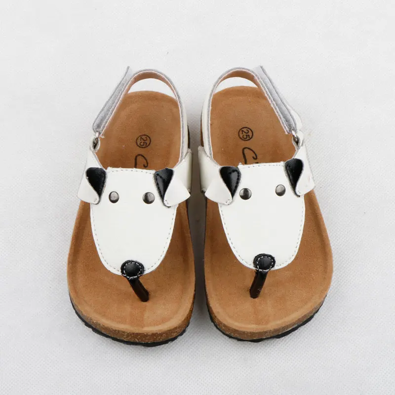 MERABLLE Kids Flip Flops Cork Shoes Sandals Cartoon Casual Boys Girls Kid Mother Shoes Soft First Walker