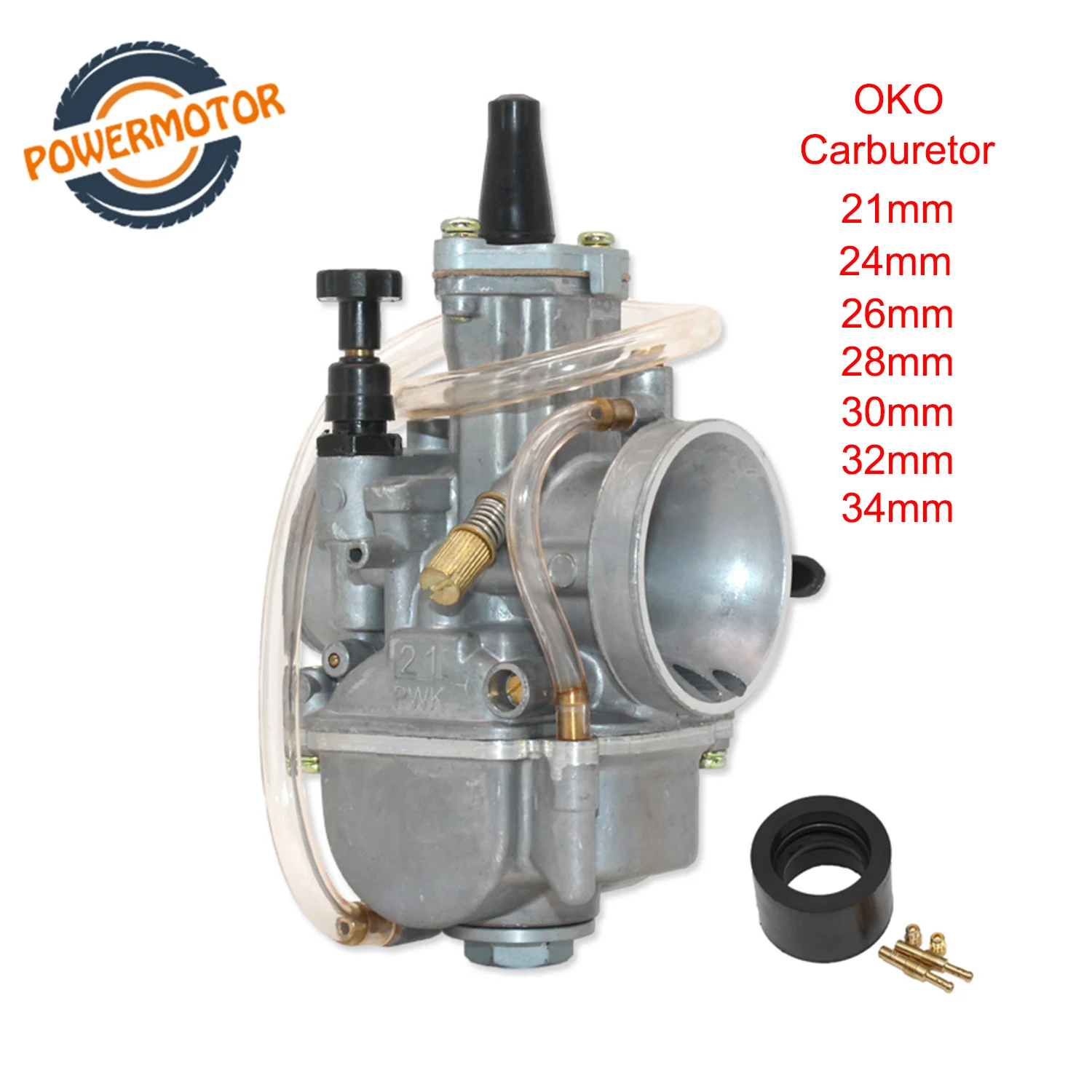 

Carburetor OKO 21 24 26 28 30 32 34 For Keihin Aluminum Alloy Carburador With Power Jet For Racing Moto 90cc-250cc