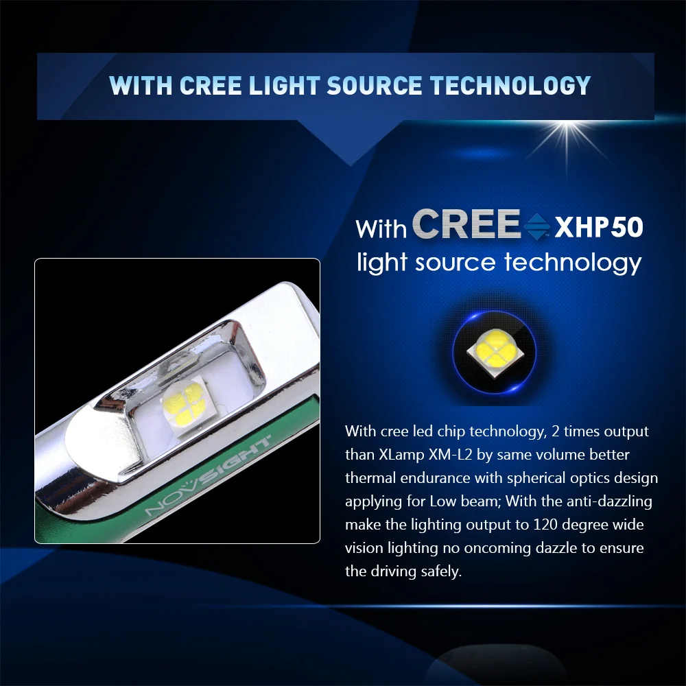 NOVSIGHT H4 led HB2 9003 H7 H11 H8 H9 Car Led Headlights 9V-32V 60W 16000LM 9005 9006 Play and Plug Fog Light Lamps Bulbs 6500K