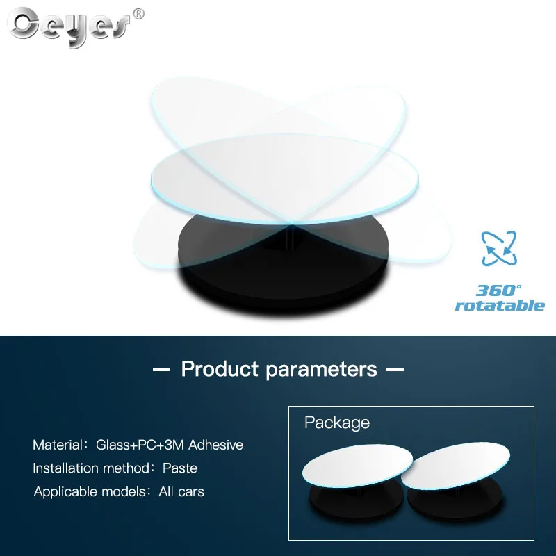 HD 360 Degree Wide Angle Adjustable Car Rear View Convex Mirror Auto Rearview Mirror Vehicle Blind Spot Rimless Mirrors (6)