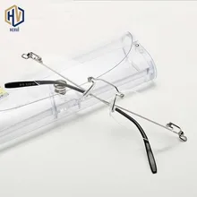 Очки для чтения без оправы для мужчин и женщин, маленькие очки для чтения, очки для дальнозоркости, смола, Анти-усталость, ультра легкие 13 г