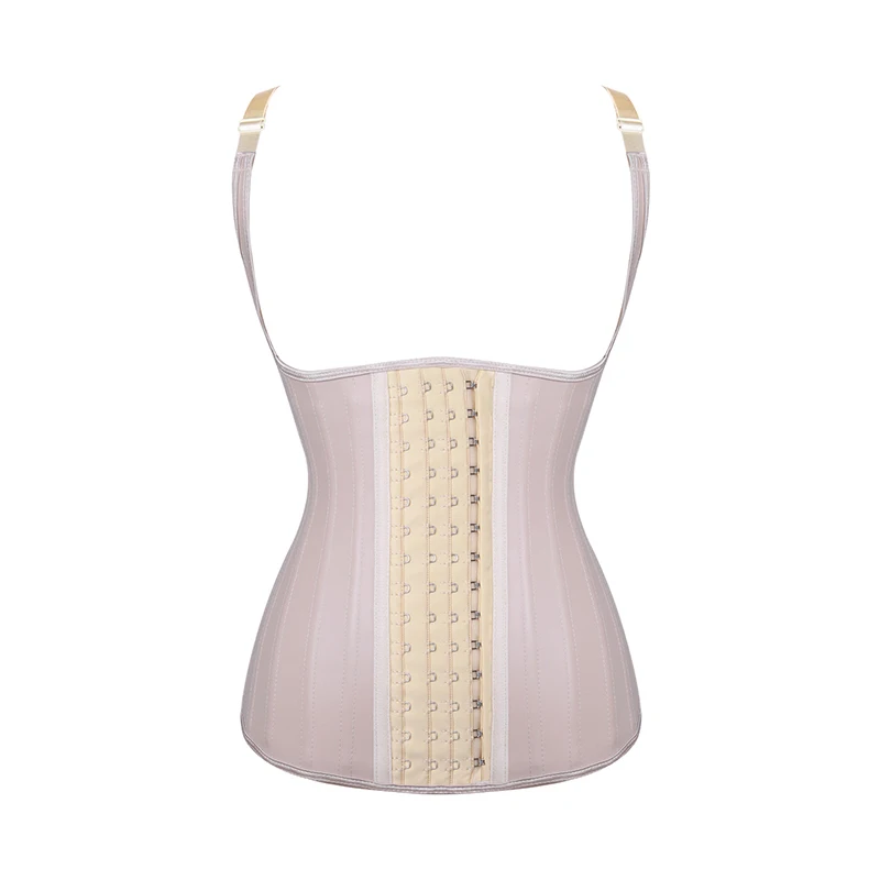 Breasted Corset 25 Steel Boned Waist Trainer Latex Vest Waist Corset Modeling Strap Trainer Bustiers Corsets Plus Size