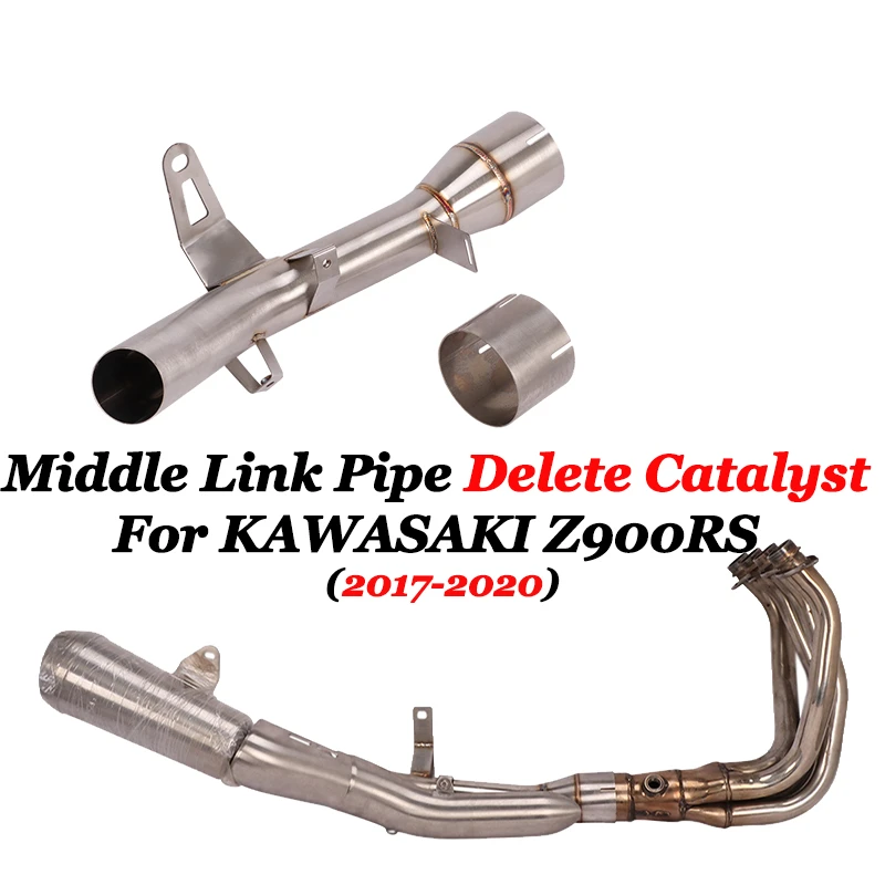 Slip On For Kawasaki Z900rs 20172020 Motorcycle Exhaust Muffler Decat Eliminator Down Exhaust