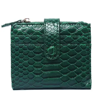 

Fashion New Leather Short Wallet Snake Pattern Wallet Ladies Coin Purse Bag Snake Card Wallet for Women