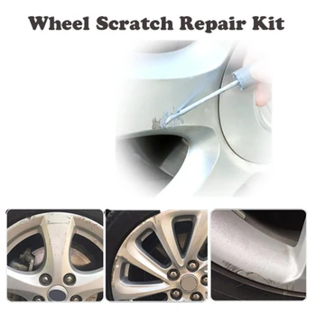 

Aluminum Alloy Wheel Scratch Repair Kit Adhesive Universal Silver Paint Tool Car Wheel Scratch Care Accessories