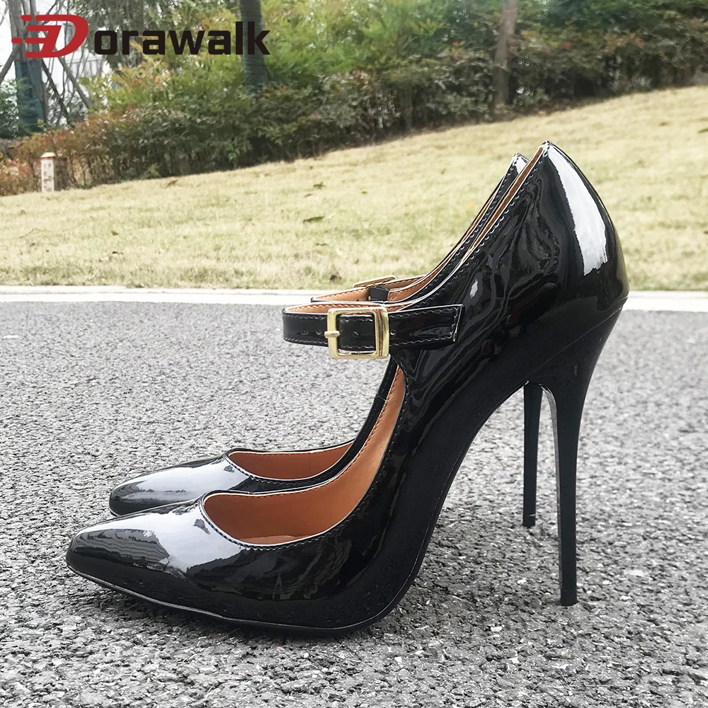 Women Instep Strap Extreme High Heels 13cm Sexy Pumps Mary Janes Fetish