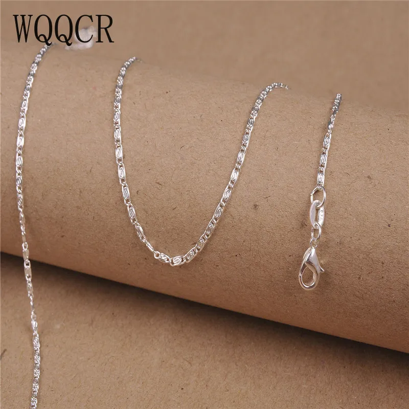 10PC 16-18-20-22-24-26-28-30" 925 Sterling silver plating SMOOTH Chain Necklaces 