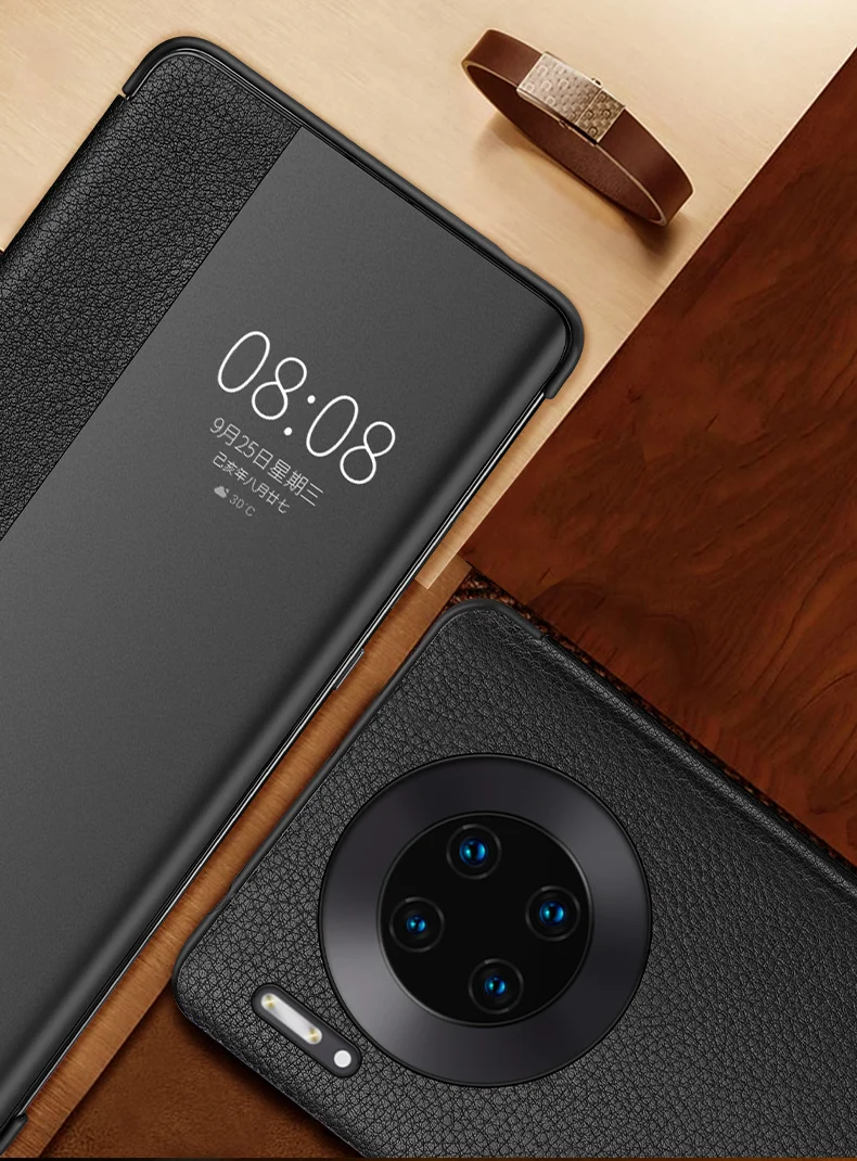 BuzzLee Smart Touch Sense чехол для телефона huawei Mate20 Mate20 Pro P30 P30 Pro Mate30 Mate30 Pro чехол из натуральной воловьей кожи