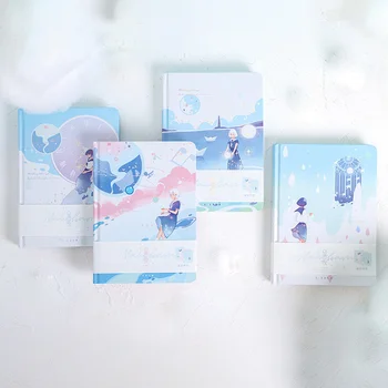 

4pcs Small fresh hand book color inner page b6 notebook primary school birthday notebook cartoon cover hand account