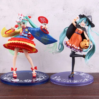 

Hatsune Miku Figure 2nd Season Summer Halloween Pumpkin Hatsune Miku Kimono Ver. Anime Action Figure PVC Collectible Model Toy