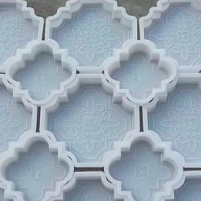 Egy Két Készlet Műanyag Beton Út Útját Készíti A Burkolat Penész Diy 3D Virágmintás Tégla Burkolatformák - Image 5