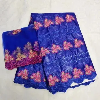 

2019 New arrival beads African bazin riche fabric with embroidery lace bazin riche dresses material for wedding ky82-525