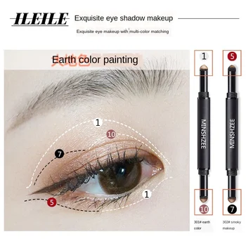 

Eyeshadow Stick Stereo Gradien Shimmer Double Color Eye Shadow Cream Pen Eye Makeup Cosmetics Tool Waterproof