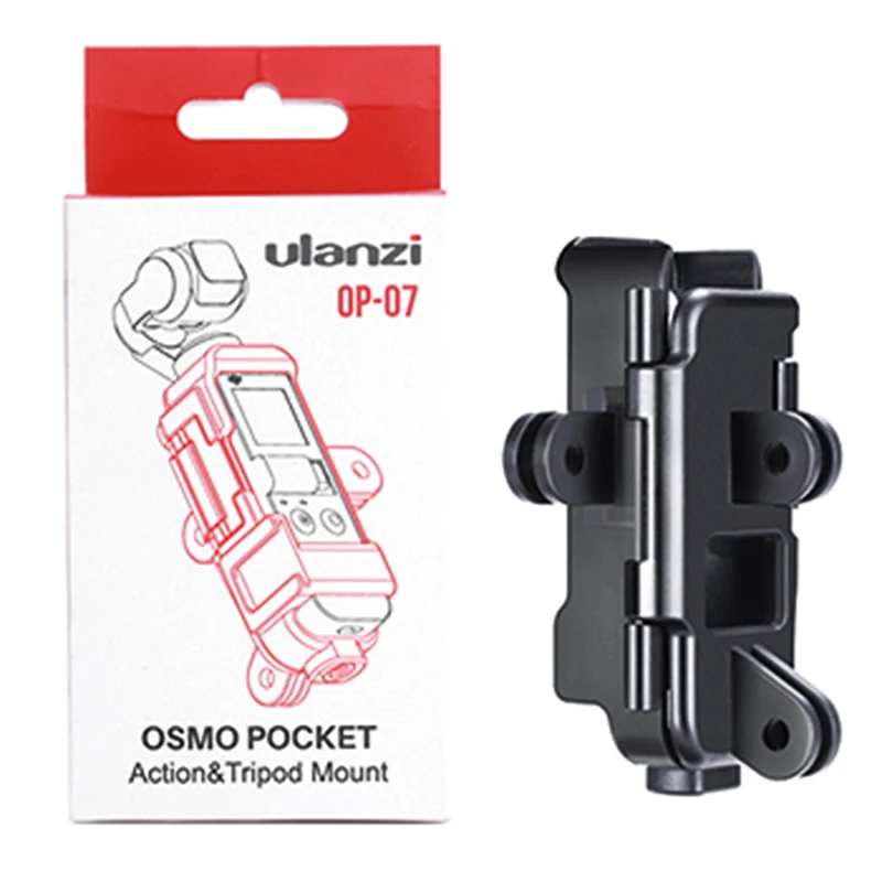 ABKT-Ulanzi Op-7 чехол Vlog для Osmo Pocket Extemd Mount Adapter с 1/4 винтом Холодный башмак для микрофона светодиодный светильник