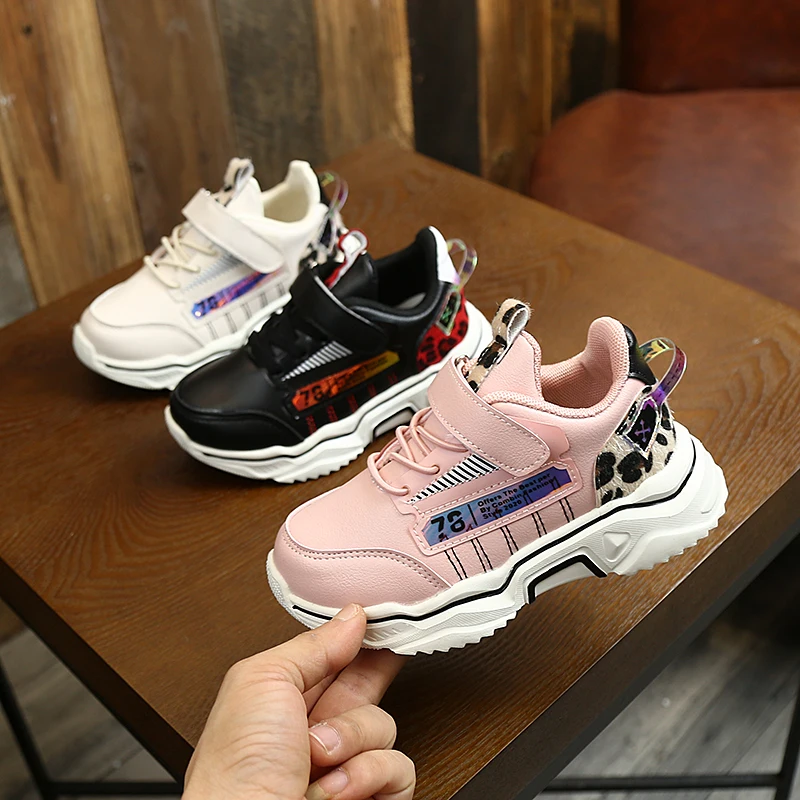 Kids Sneakers Leather Running Shoes Boys Children's Sports Shoes Fashion Student Child Girls Leisure shoe SYY015