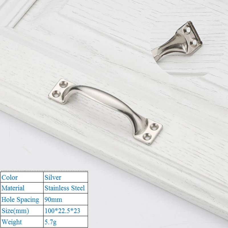 Silver 7812-Small LBA 2 шт декоративная мебель из нержавеющей стали шкаф для ванной комнаты спальня шкаф выдвижной ящик ручки современный минималистичный дверная ручка - Цвет: Silver 7812-Small