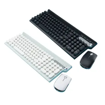 

Wireless Keyboard and Mouse Set Rechargeable Silent Desktop Office Keypad Mouse Y5GE