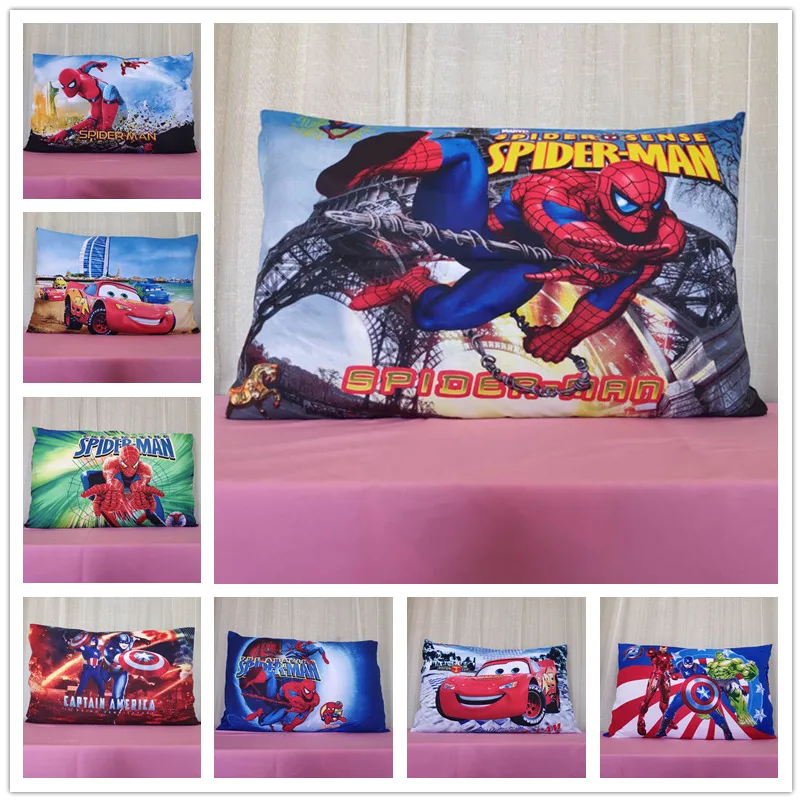 

Disney The Avengers Spider-Man Pillow Case for Kids Bedroom Pillow Cover Shams Boy's Bed Decoration Children's Home 1 Piece 3D