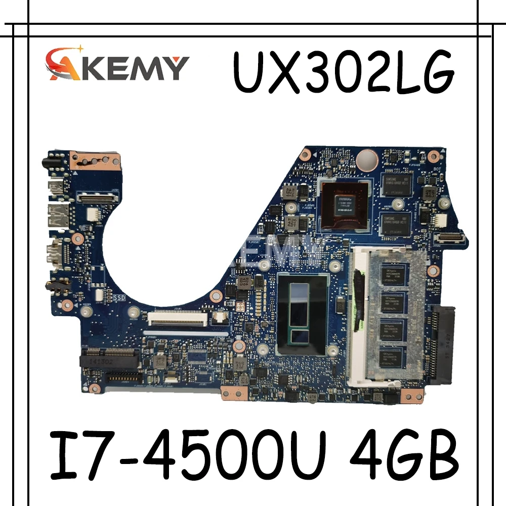 Материнская плата Akemy UX302LG For Asus UX302 UX302L UX302LN UX302LNB материнская для ноутбука с I7-4500U CPU