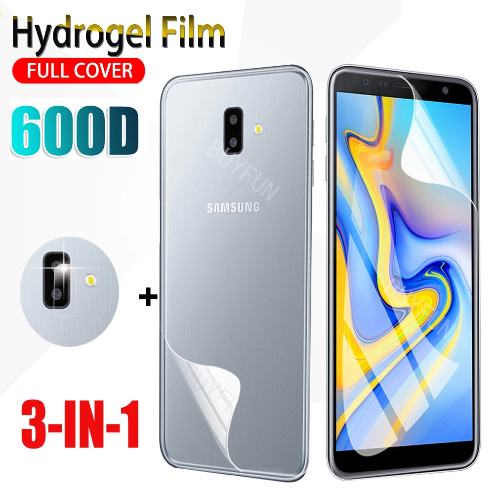 3в1 Передняя Задняя Защитная Гидрогелевая пленка для Samsung Galaxy J6 Plus J4 Preime M10 M11 M21 M30S