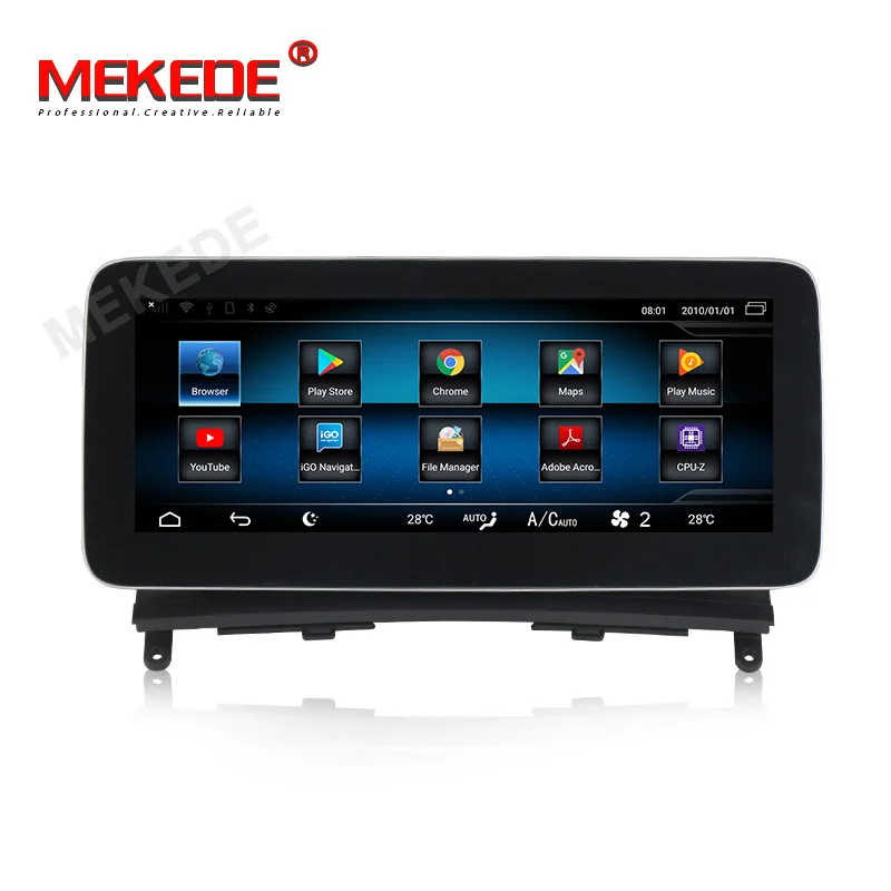 Автомобильный мультимедийный dvd-плеер Anroid 9,0 для Mercede Benz C class W204 2008-2010 NTG4.0 2011-2013 NTG4.5 ips Авторадио 4G+ 64G