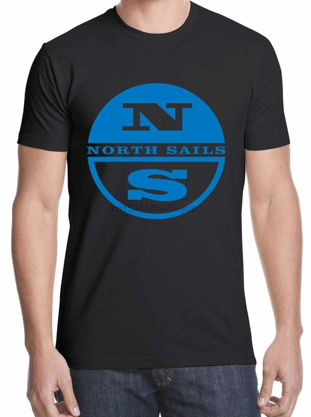 

New North Sails Black T-Shirt Free Shipping S-2Xl