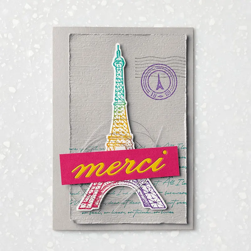 

Metal Cutting Dies and Stamps Scrapbooking Eiffel Tower Letter Craft Stencil Card Make Album Sheet Die Cut decoration Knife Mold