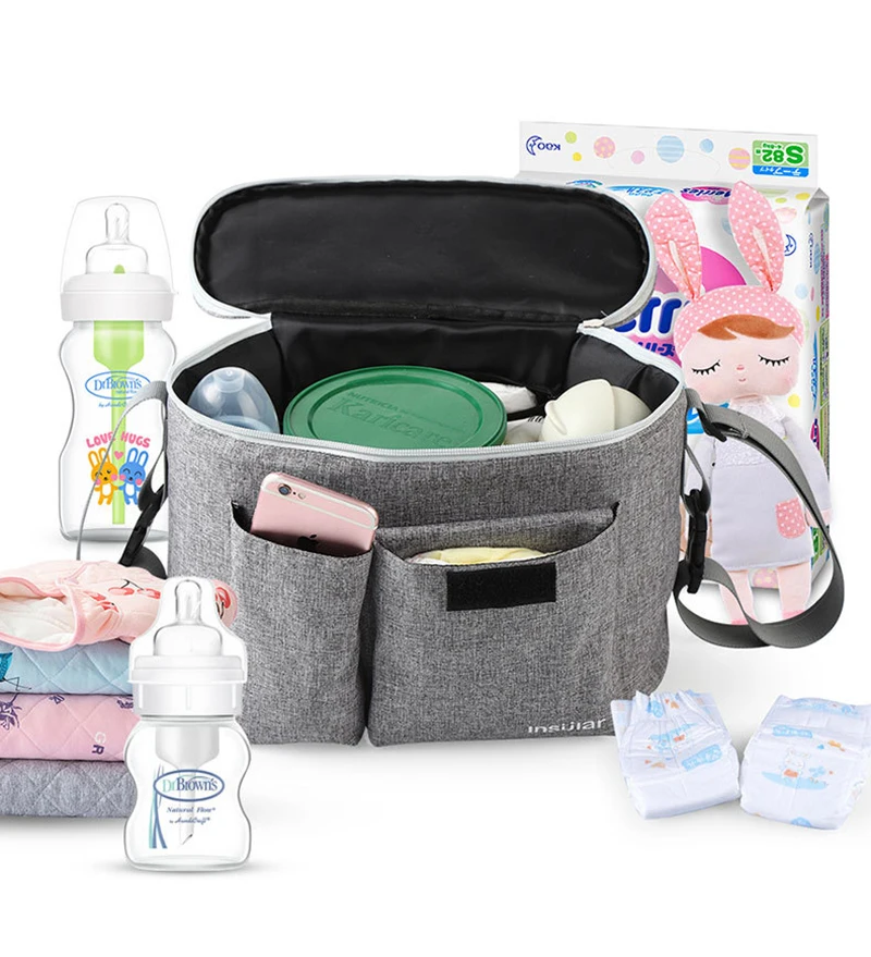 Tragbare Milchflaschen Thermotasche Isolierbeutel Babyflaschen Zubeh/ör Milchflasche Isolierung Taschen H/ängen zur Kinderwagen A Babyflasche Tasche