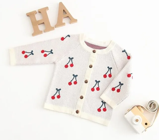 White Брендовое пальто-кардиган для маленьких девочек, Осенняя детская одежда, вязаные хлопковые пальто для малышей, Одежда для новорожденных - Цвет: White