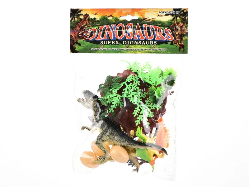 

Children Jurassic Dinosaur Toy Set T-Rex Plastic Animal Model Boy Gift Scene Model