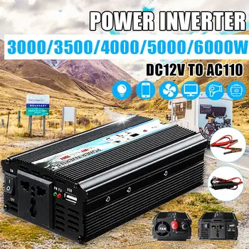 

Car Inverter 3000/3500/4000/5000/6000W DC12V to AC110V Pe ak Car Power Inverter Voltage Transformer Converter Solar Inversor