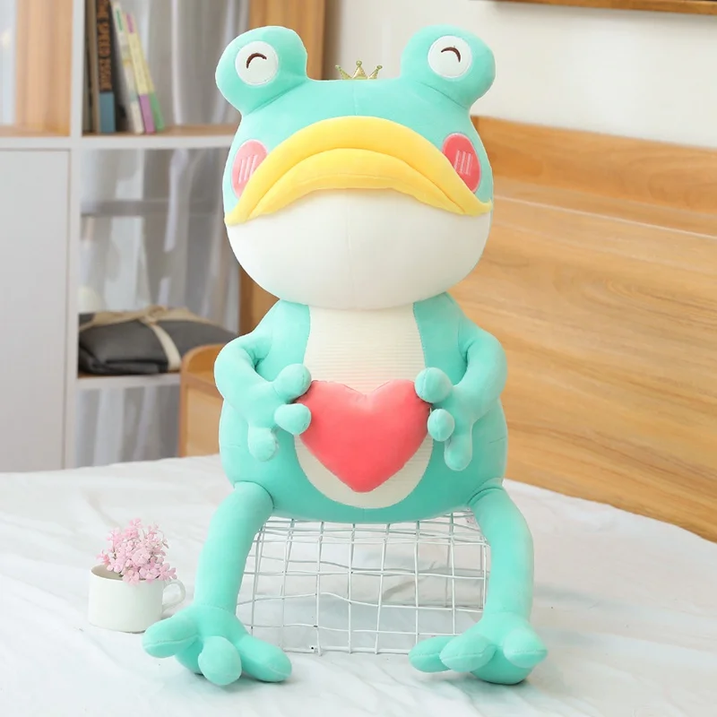 Популярная большая плюшевая игрушка Huggable в виде лягушки с сердцем мягкие