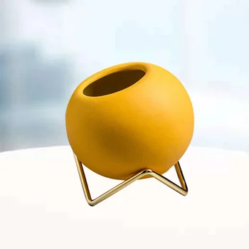 

Creative Nordic Style Plant Pot Potted Plant Pot Decoration Flower Pot Ornament Art for Home Living Room (Orange)