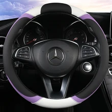 

Anti Slip Car Carbon Fiber Steering Wheel Cover for Mercedes Ben AMG 38cm Models A C CLA E GLA GLC GLE S B CLS Class Accessories