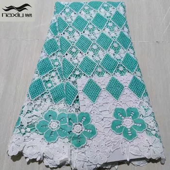 

Madison Newest African Cord Lace Fabric Embroidery Guipure Lace Nigerian Water Soluble Laces Fabrics for Weddding Sewing Cloth