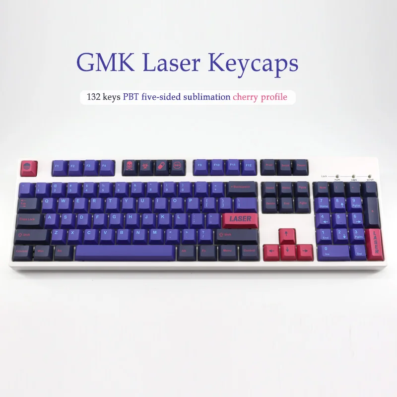 

132 клавиш GMK лазерные колпачки клавиш PBT двухсторонняя сублимационная механическая клавиатура колпачок клавиш Вишневый профиль для переключателя MX