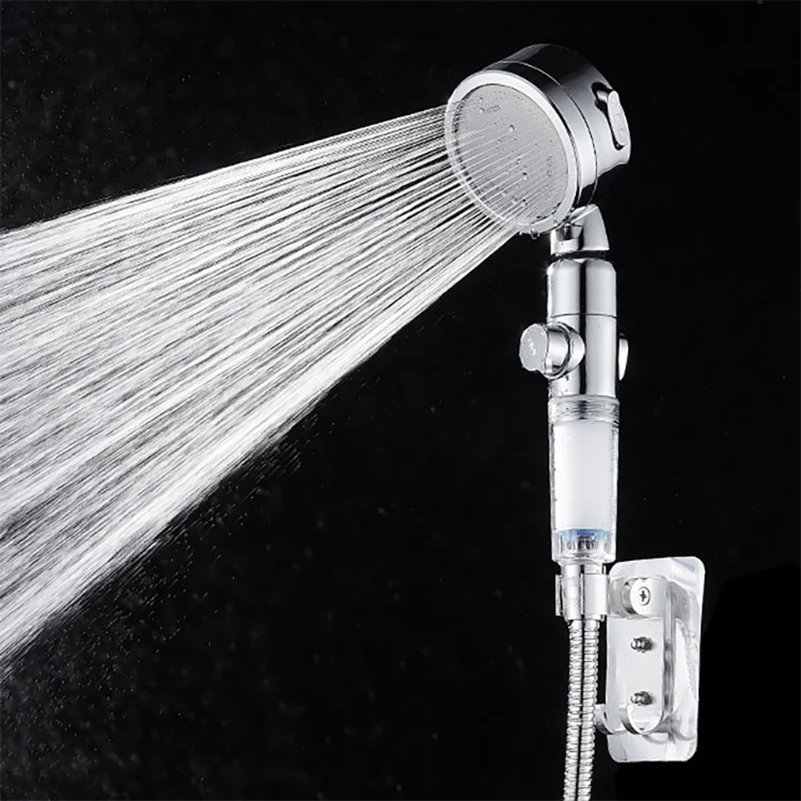 

JIAYUN High Pressure Shower Head with ON/Off Pause Switch 3 Settings Water with PP filter cotton