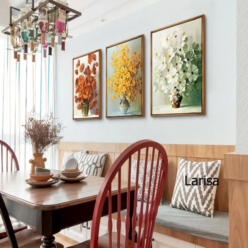 

Nordic Flower Canvas Wall Art Oil Painting Printing Pictures for Home Design Posters and Prints for Living Room Frameless