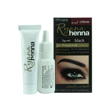 

Professional Make up Eyebrow Henna Eyelashes Cream Natural Plant Colour Mehendi Eyebrow Tint Set Dye Brown Black With Gift