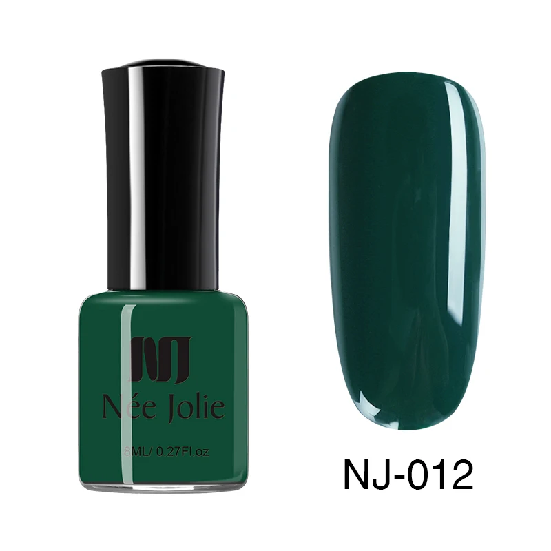 8ml pure-012 Ни Джоли 66 Цвета лак для ногтей, быстро сохнут, 8/3. 5 мл блестящие, для дизайна ногтей чистый голографическая серии матовые, накладные ногти, покрытие лаком - Цвет: 8ml pure-012